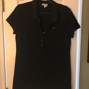 Blk Lacoste Tunic Polo